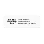 I'm The Birthday Boy Labels