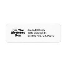 I'm The Birthday Boy Labels