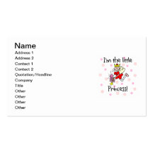 I'm the Little Princess Business Card Template