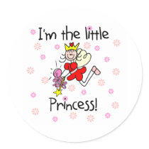 I'm the Little Princess Round Sticker