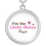 I'm The Little Sister Mod Flowers Personalized Custom Necklace