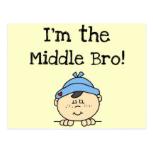 I'm the Middle Bro Tshirts and Gifts Postcards