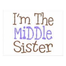 I'm The Middle Sister (Purple) Post Cards
