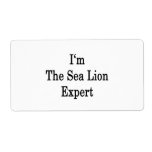 I'm The Sea Lion Expert Personalised Shipping Label
