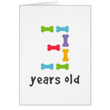 I'm Three Years Old Card
