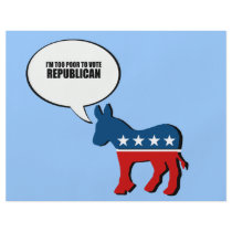 I'm too poor to vote Republican Flyer Design