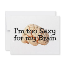 Im Too Sexy For My Brain Custom Invites