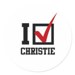 I'M VOTING FOR CHRISTIE stickers