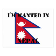 I'm Wanted In Nepal Postcard