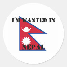 I'm Wanted In Nepal Sticker