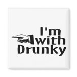 Im With Drunky Fridge Magnet