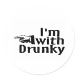 Im With Drunky Sticker