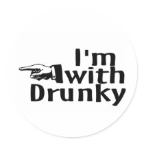 Im With Drunky Stickers