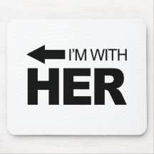 I'm with her (left) mousepad