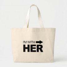 I'm with her (right) tote bags
