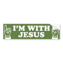 I'm With Jesus Bumper Stickers