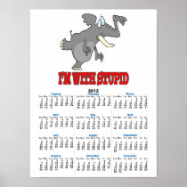 im with stupid funny pointing elephant poster