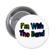 I'm With The Band Colourful Button