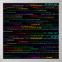 I'm With The Band Text Design I Poster