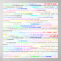 I'm With The Band Text Design II Poster