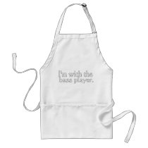 I'm with the bass player, Fun Gift for band friend Aprons