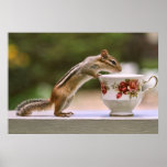 Image de tamia avec la tasse de thé de la Chine Posters