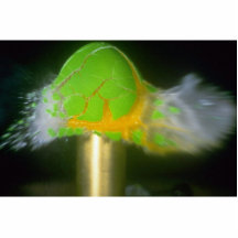 Image d'impact de balle, oeuf photo sculptures
