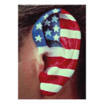 Image d'oreille, drapeau américain peint faire-part