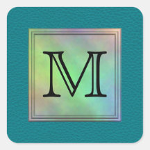 Image faite sur commande imprimée de monogramme su stickers carrés