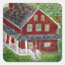image.jpeg Dutch-American Farmhouse-Freeing Slaves Vierkante Stickers