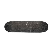Image of Black and Grey Glitter Custom Skateboard
