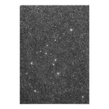 Image of Black and Grey Glitter Invitation