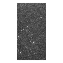 Image of Black and Grey Glitter Customized Photo Card