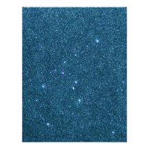 Image of blue trendy glitter custom invitations