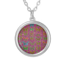Image of Glitter Colorful Butterflies Pendant