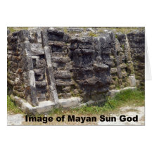 Image of Mayan Sun God, Belize Card