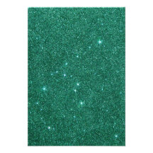 Image of teal glitter invite