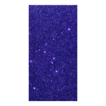 Image of trendy blue glitter personalized photo card