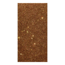 Image of trendy copper Glitter Photo Greeting Card