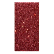 Image of trendy red glitter photo card