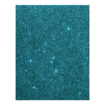Image of trendy teal glitter custom invite