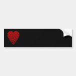 Image rouge lumineuse de coeur autocollant pour voiture