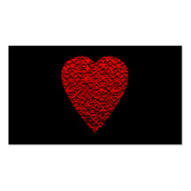 Image rouge lumineuse de coeur cartes de visite professionnelles