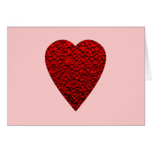 Image rouge lumineuse de coeur cartes de vœux