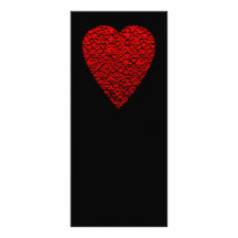 Image rouge lumineuse de coeur cartes doubles