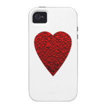 Image rouge lumineuse de coeur coques vibe iPhone 4