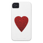 Image rouge lumineuse de coeur coque iPhone 4
