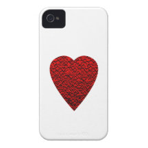 Image rouge lumineuse de coeur coque iPhone 4