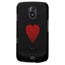 Image rouge lumineuse de coeur étui galaxy nexus