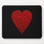 Image rouge lumineuse de coeur tapis de souris